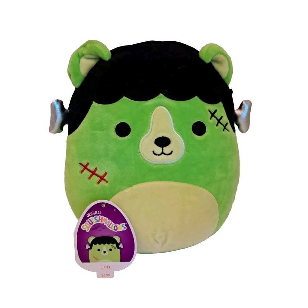 Squishmallow 8" LEN the FRANKENSTEIN BEAR Tag Not Attached  Halloween Monster